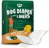 Disposable Dog Diaper Liners Booster Pads for Male & Female Dogs, 100Ct, 5 Sizes Options, Doggie Diaper Inserts Fit Most Types of Dog Diapers - Pet Belly Bands & Male Wraps (X-Small(100Ct))