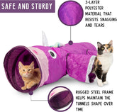 magic-mewnicorn-multi-cat-tunnel-boredom-relief-toysMagic Mewnicorn Multi Cat Tunnel Boredom Relief Toys with Crinkle Feather String for Dogs, Cats, Rabbits, Kittens and Guinea Pigs for Hiding Hunting and Resting