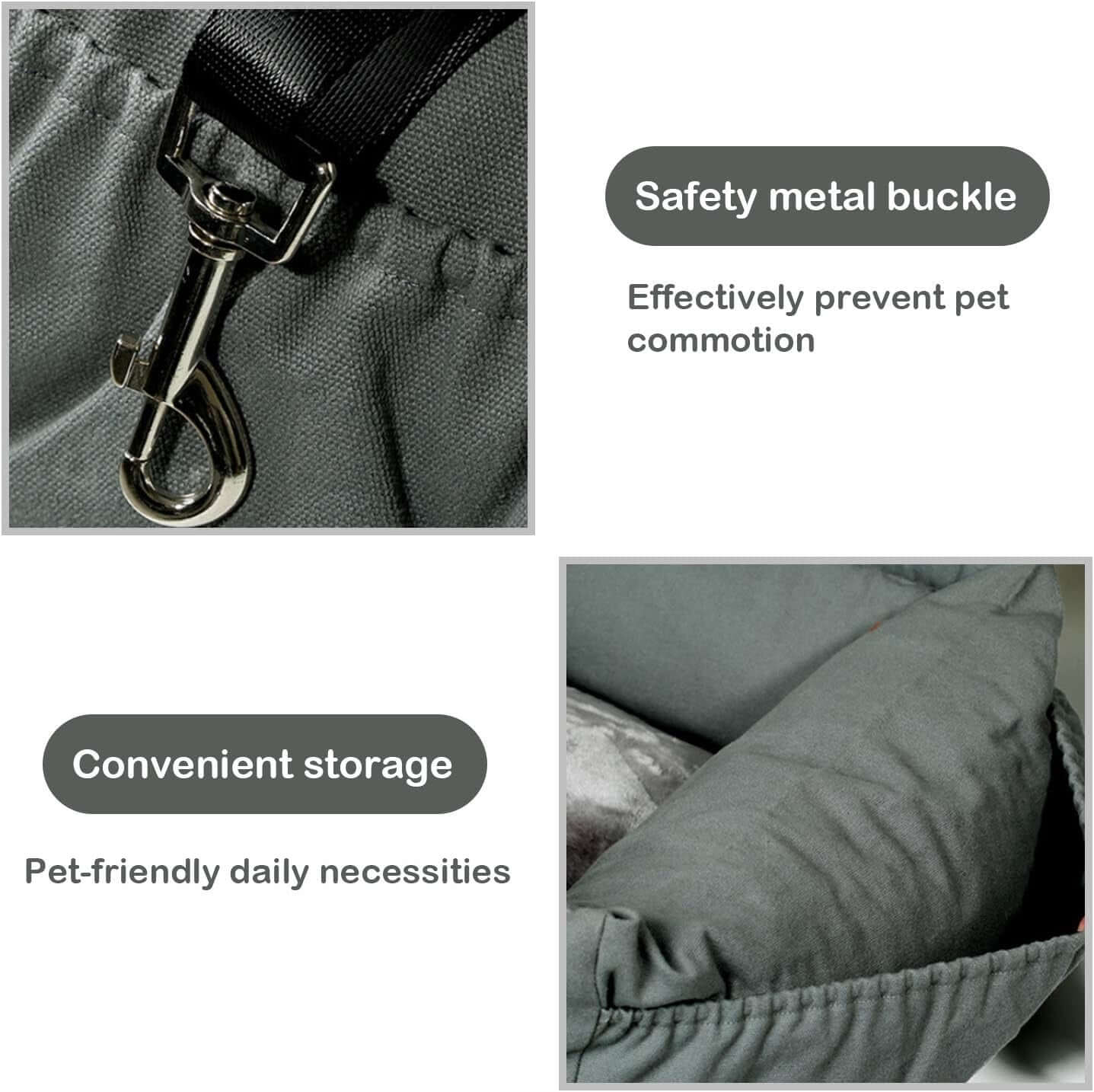 dog car booster seatDog Car Seat, Dog Booster Seat, 2-In-1 Car Seat Bed for Dogs with Storage Pocket Waterproof Non-Slip Pet Car Seat for Dogs Safe Comfortable Removable Cover & Cushion