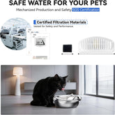 Cat Water Fountain Filters, Replacement Carbon, Resin Filter ONLY for D30 67Oz/2L Automatic Cat Fountain Dog Water Dispenser, 4 Filtration System (12PCS Filters）