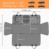 Car Hammock for Dogs - Waterproof Dog Car Seat Cover with Mesh Window, Big Pocket, Non-Slip Rubber Back, Washable Luxury Material