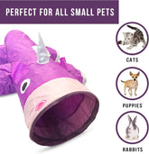 magic-mewnicorn-multi-cat-tunnel-boredom-relief-toysMagic Mewnicorn Multi Cat Tunnel Boredom Relief Toys with Crinkle Feather String for Dogs, Cats, Rabbits, Kittens and Guinea Pigs for Hiding Hunting and Resting