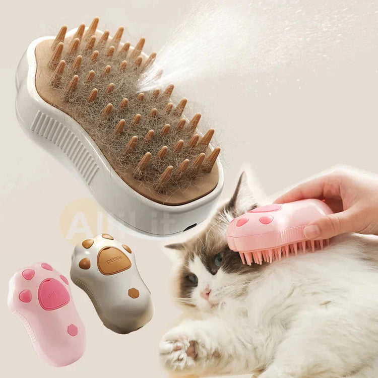 3-in-1 Electric Cat Steam Grooming BrushElectric Cat Steam Brush – 3-In-1 Pet Grooming Comb with Water Spray for Cats and Dogs, USB Rechargeable