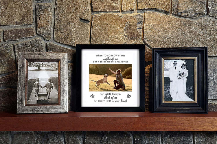 Pet Memorial Picture Frame, Sympathy Loss Gift, Dog Cat Remembrance Keepsake Tribute