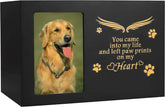 pet urns for dogs and catsPet Urns for Dogs or Cats - Dog Keepsake Box, Cremation Urn with Photo Frame, Large Wooden Urn (170 Cubic Inches)