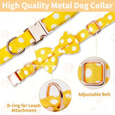 Large dog collar cuteLarge Dogs Collar Cute, Girl Dog Collar with Bow Tie, Fall Dog Bandana Collar, Bowtie Dog Collar for Medium Dogs, Female Dog Collar Christmas, Dog Girl Collar Yellow for Medium and Large Dogs