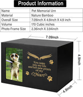 pet urns for dogs and catsPet Urns for Dogs or Cats - Dog Keepsake Box, Cremation Urn with Photo Frame, Large Wooden Urn (170 Cubic Inches)