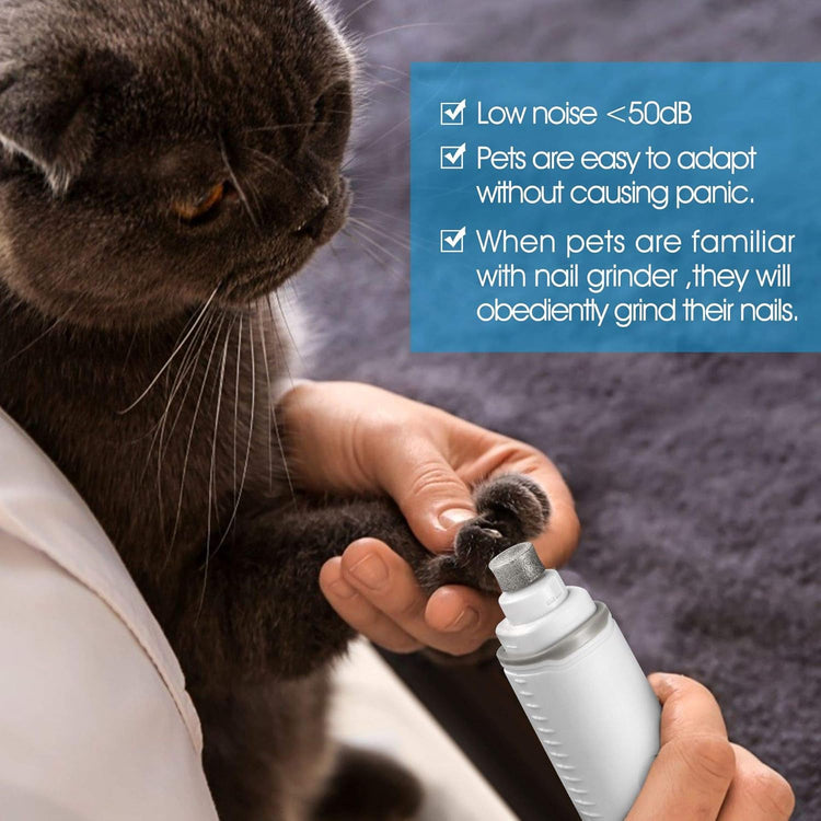 professional dog nail grinderDog Nail Grinder Upgraded - Professional 2-Speed Electric Rechargeable Pet Nail Trimmer Painless Paws Grooming & Smoothing for Small Medium Large Dogs & Cats