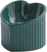 tilted elevated ceramic cat bowlsDark Green Ceramic Raised Cat Bowls, Tilted Elevated Food or Water Bowls, Stress Free, Backflow Prevention, Dishwasher and Microwave Safe, Lead & Cadmium Free
