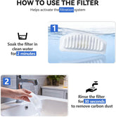 Cat Water Fountain Filters, Replacement Carbon, Resin Filter ONLY for D30 67Oz/2L Automatic Cat Fountain Dog Water Dispenser, 4 Filtration System (12PCS Filters）