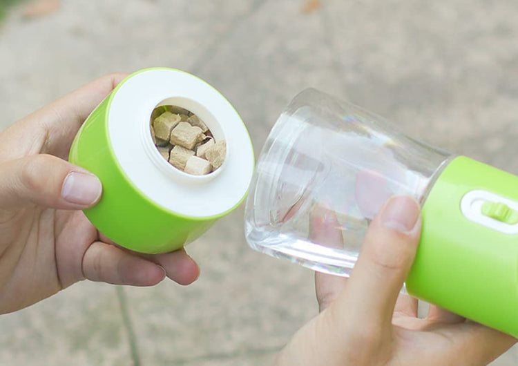 Dog Water Bottle & Food Dispenser, Portable, Leak-Proof, Lightweight, Easy to Clean, Perfect for Walking & Traveling
