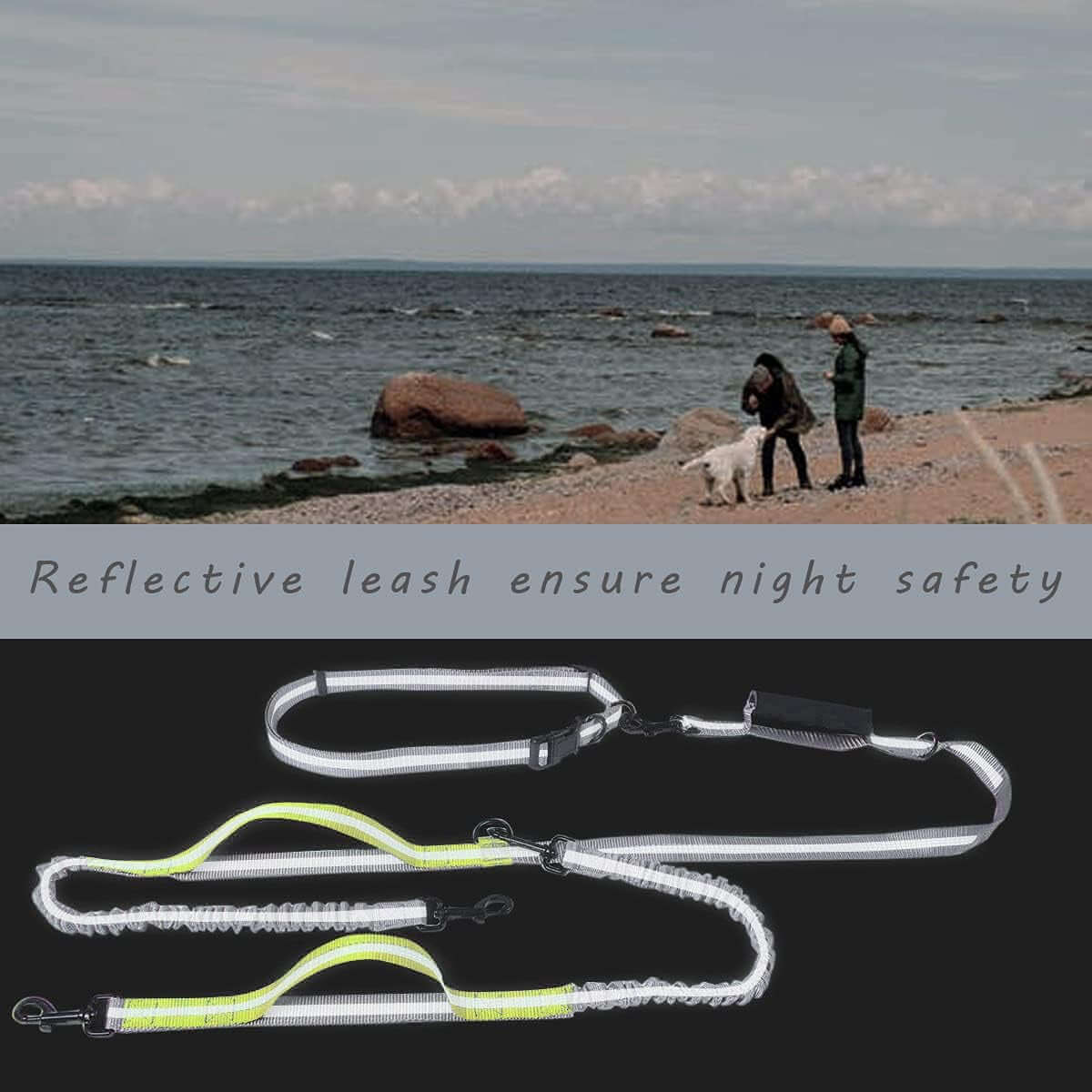 dvojitý psí vodítko pro 2 psyRunning Dog Leash for 2 Dog, Double Dog Leash, 360 Swivel No Tangle Bungees Double Leash for Dog, Shock Absorbing Reflective Hands Free Dog Leash, Two Dog Leash for Walking Training, Yellow