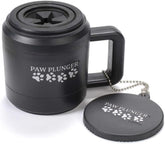 Paw Plunger – Dog Paw Cleaner - Dog and Puppy Essentials - Portable Dirty Paw Washer - Ideal for Medium Dogs - Black
