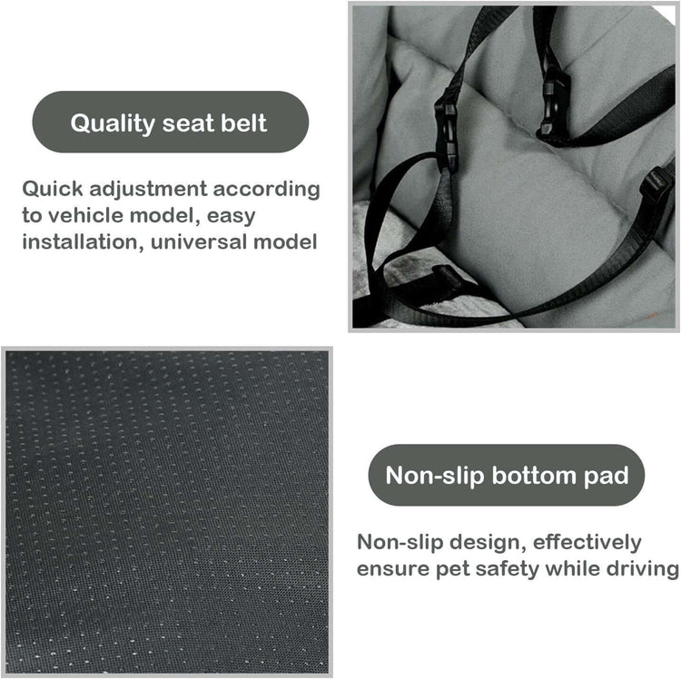 dog car booster seatDog Car Seat, Dog Booster Seat, 2-In-1 Car Seat Bed for Dogs with Storage Pocket Waterproof Non-Slip Pet Car Seat for Dogs Safe Comfortable Removable Cover & Cushion